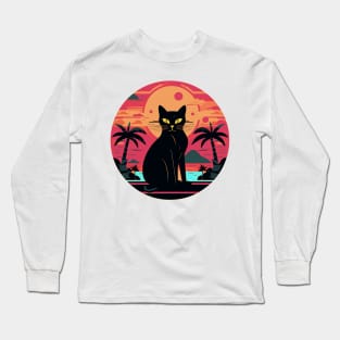 Exotica Sunset Cat Long Sleeve T-Shirt